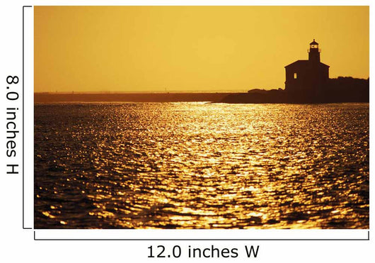 Coquille Lighthouse At Sunset Wall Mural