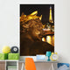 Night Lights Of Eiffel Tower And River Seine Wall Mural