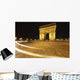 Traffic Light Trails Around The Arc De Triomphe Wall Mural