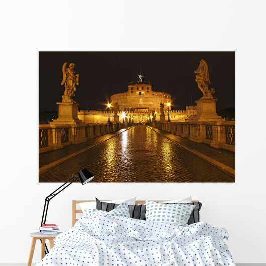 Night Lights Of The Bridge Wall Mural