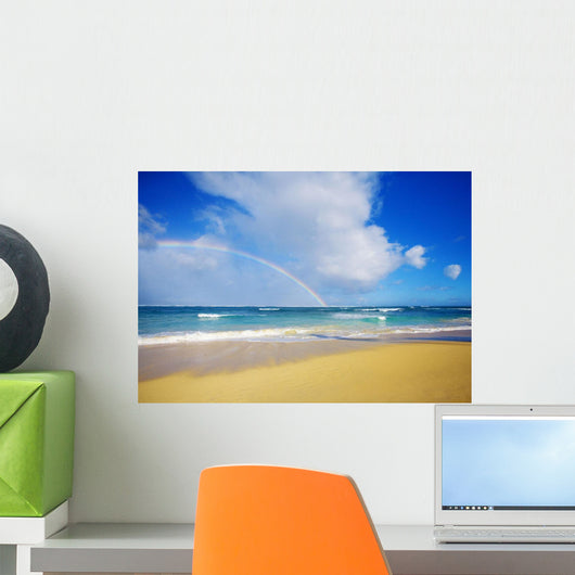 USA, Hawaii, Rainbow at Baldwin Beach Wall Mural