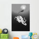 Hawaii, Lanai, Octopus In Ocean Water, Diver In Background Wall Mural