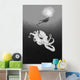 Hawaii, Lanai, Octopus In Ocean Water, Diver In Background Wall Mural