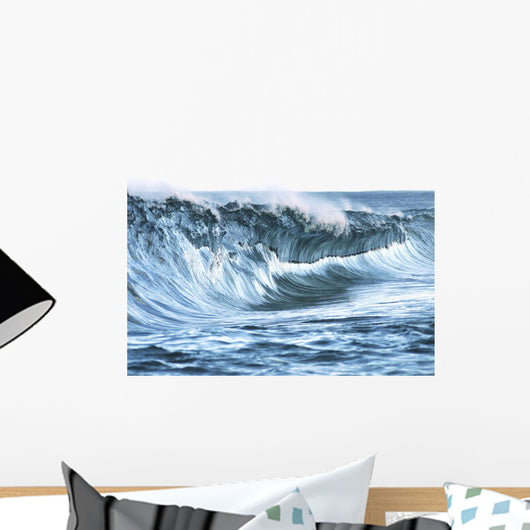 Beautiful Textures Surface Of A Shorebreak Wave About To Crash Wall Mural