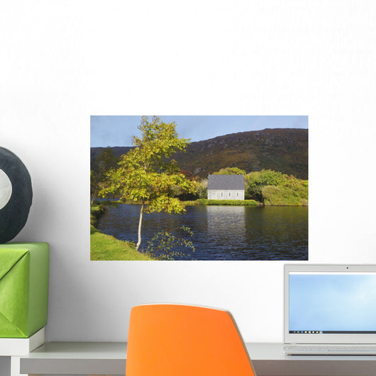 St Finbarre's Oratory On Shore Of Gougane Barra Lake Wall Mural