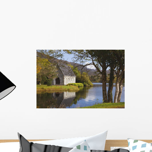 St Finbarre's Oratory On Shore Of Gougane Barra Lake Wall Mural