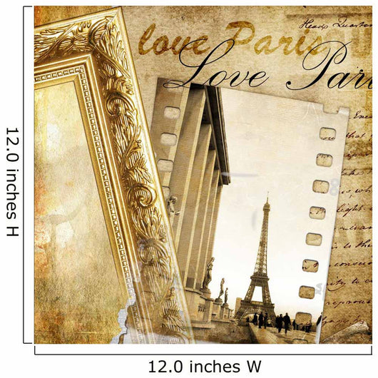 parisian vintage photoalbum Wall Mural