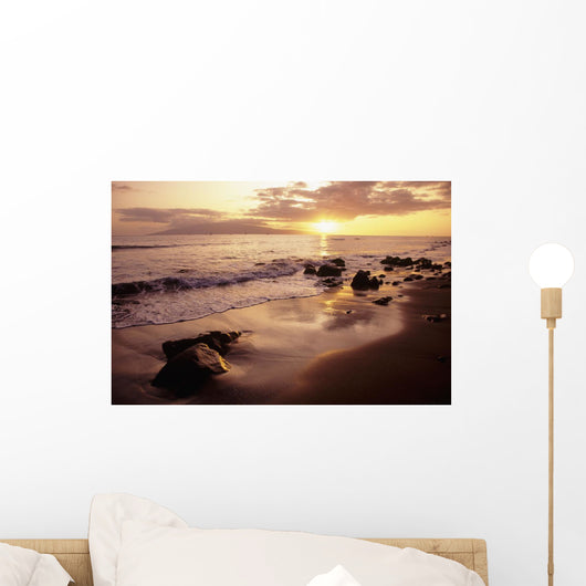 USA, Sunset over beach landscape Wall Mural
