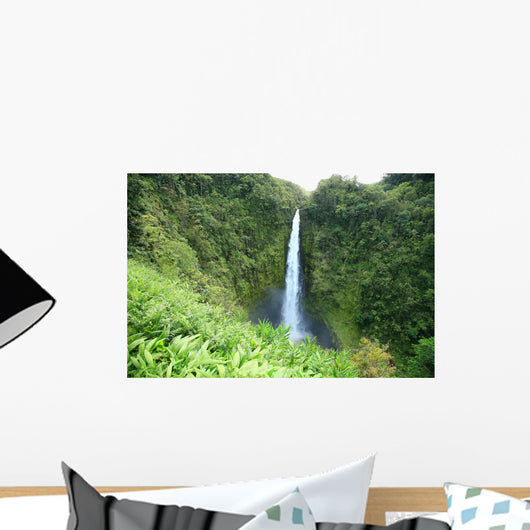 USA, Hawaii Islands, Big Island, View Of Misty Falls Wall Mural