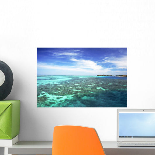 Fiji, View from ocean to Mana Island Wall Mural