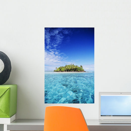 French Polynesia, Tahiti, Turquoise water and blue sky Wall Mural