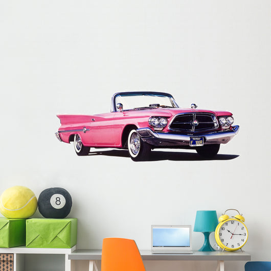 Vintage Pink Caddy Wall Decal