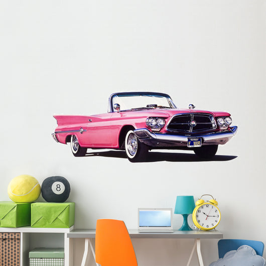 Vintage Pink Caddy Wall Decal