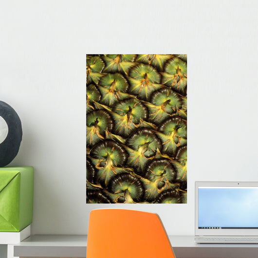 Close-Up Of Pineapple Skin With Beautiful Texture Wall Mural
