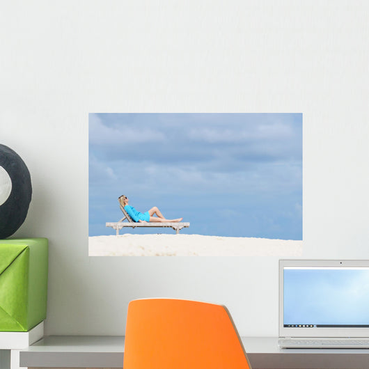 Beautiful Young Woman Relaxing Wall Mural