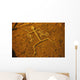 Hawaii, Big Island, South Kohala Petroglyph Man On Red Rock Puako Wall Mural