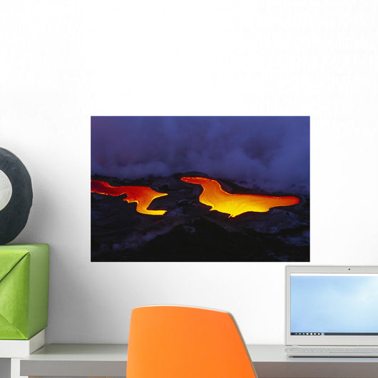 River Like Smoke In Background Wall Mural