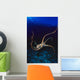 Hawaii, Day Octopus Dark Blue Water, Near Ocean Floor Wall Mural