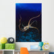 Hawaii, Day Octopus Dark Blue Water, Near Ocean Floor Wall Mural