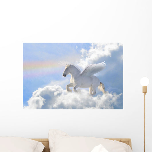 Pegasus in the Clouds Wall Mural