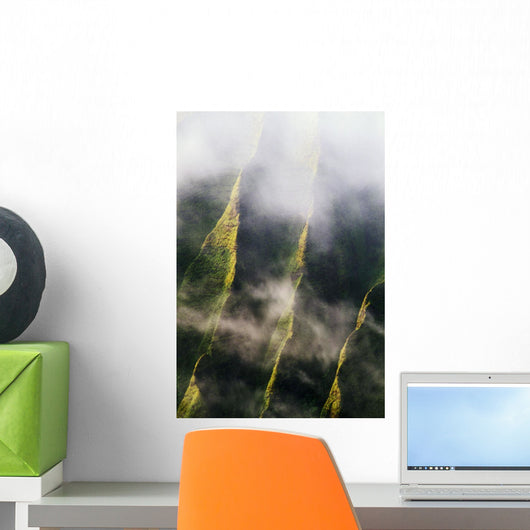 Aerial Cliffs And Mist In The Valley Of The Lost Tribes Wall Mural