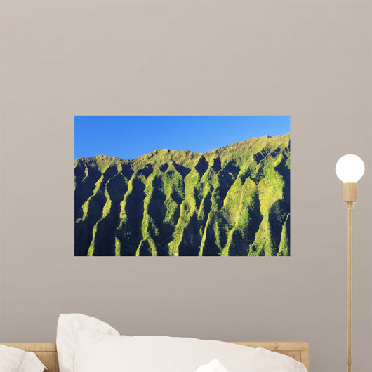 Hawaii, Oahu, Koolau Mountain Range, View Of Mountain Ridges Wall Mural