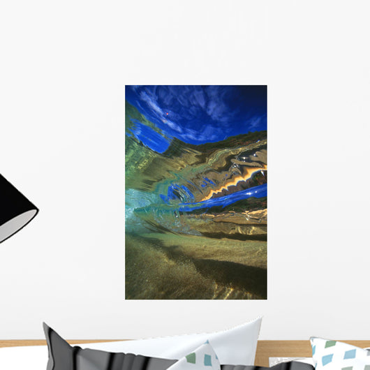 Hawaii, Abstract Underwater View Of Breaking Wave Wall Mural