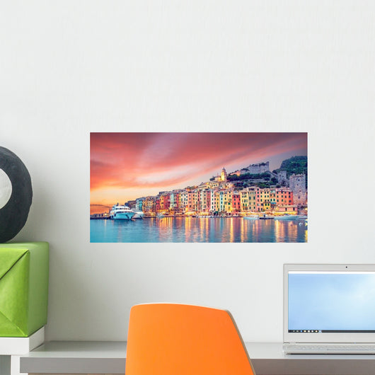 Mystic Landscape Harbor Wall Decal