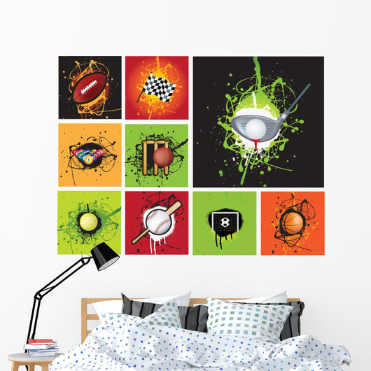 sports icon grunge Wall Mural