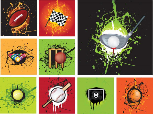 sports icon grunge Wall Mural