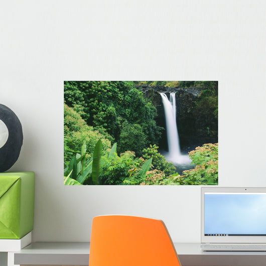 Flowers And Greenery In Foreground Wall Mural