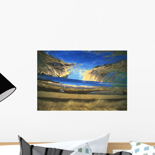 Abstract Underwater View Of Waves And Surf Wall Mural