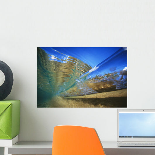 Abstract Underwater View Of Waves And Surf Wall Mural