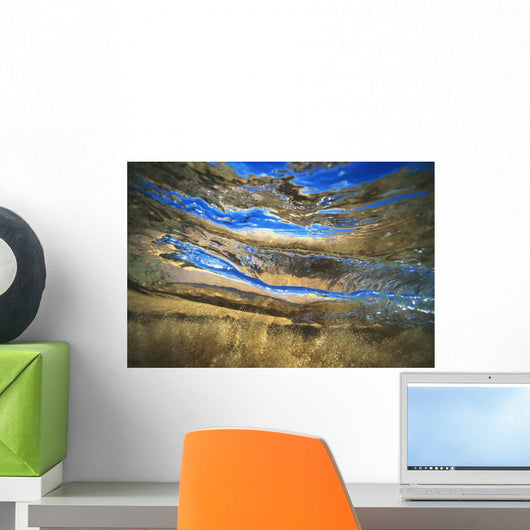 Abstract Underwater View Of Waves And Surf Wall Mural