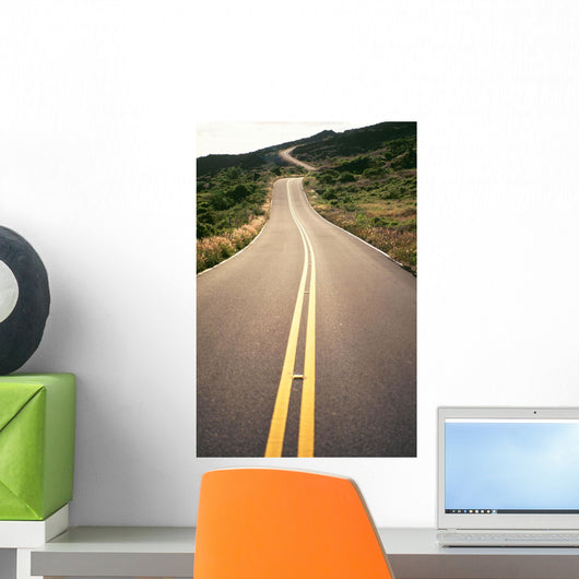 Hawaii, Maui, Country Road Through Rolling Hills Wall Mural
