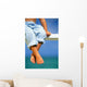 Hawaii, Legs And Feet Of Young Boy Sitting On A Bench By The Ocean Wall Mural