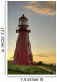 Red Lighthouse At Sunset Wall Mural