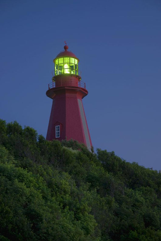 Red Lighthouse Illuminated Wall Mural