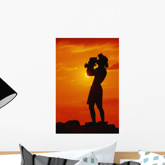 Fiery Orange Sky Wall Mural