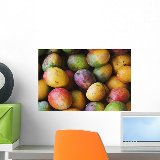 Ripe Mangoes For Sale At Chinatown Market Stall Wall Mural