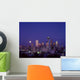 Downtown Skyline With Moonrise Twilight Overview A50E Wall Mural