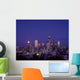 Downtown Skyline With Moonrise Twilight Overview A50E Wall Mural