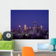 Downtown Skyline With Moonrise Twilight Overview A50E Wall Mural