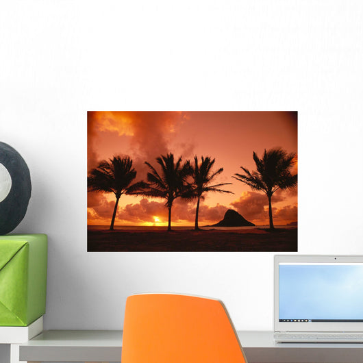 Palms Silhouetted A42G Wall Mural