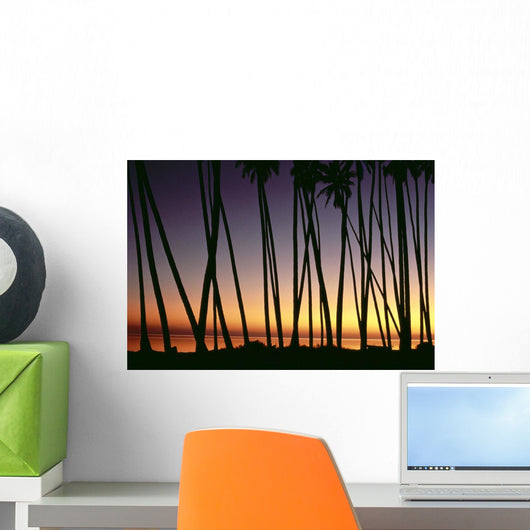 Ocean Background Orange Yellow A29E Wall Mural