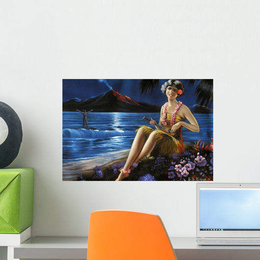Volcano Background Wall Mural