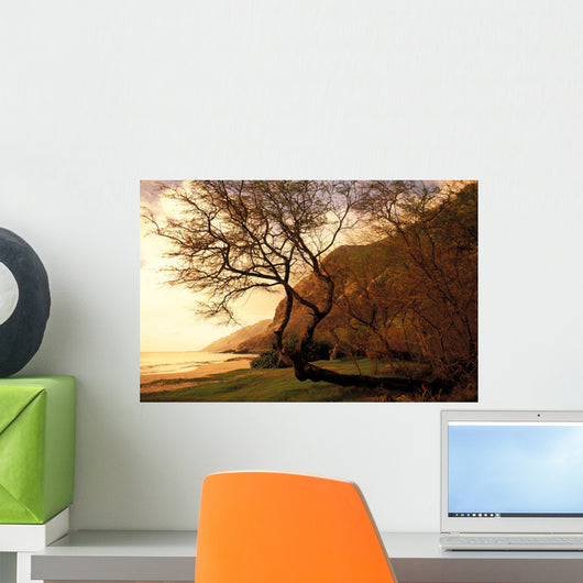 Hawaii, Oahu, Scenic View Of Beach Near Yokohama Bay, Soft Focus Wall Mural