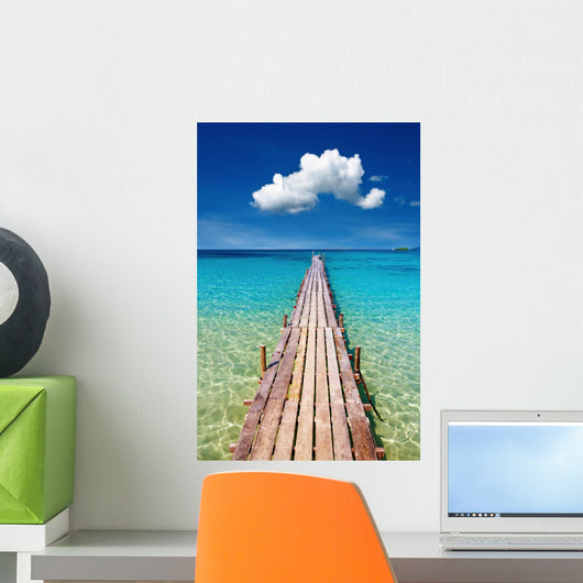 Wooden Pier Kood Island Thailand Wall Mural