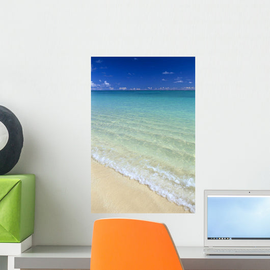 Shoreline Water Breaking Onto Shore Wall Mural