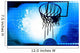 A basketball is coming down through net Wall Mural
